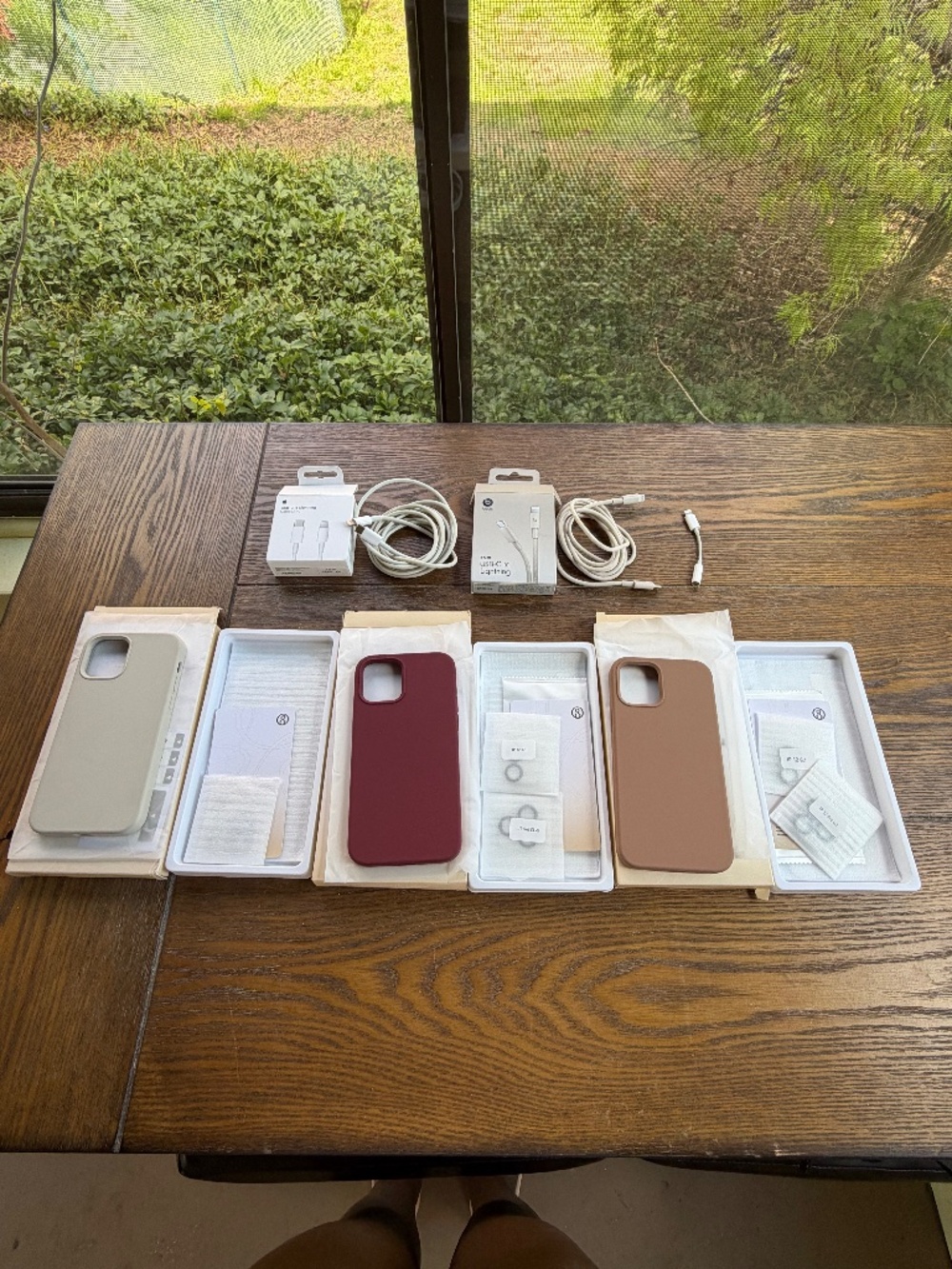 Lot of iPhone 12 Cases USB-C to Lightning Cables Adapters New Open Box